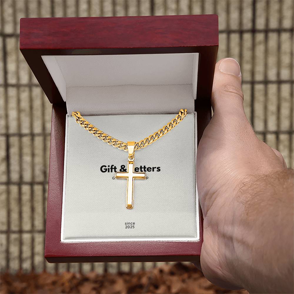 Cross in Chains w/ FREE Engraving