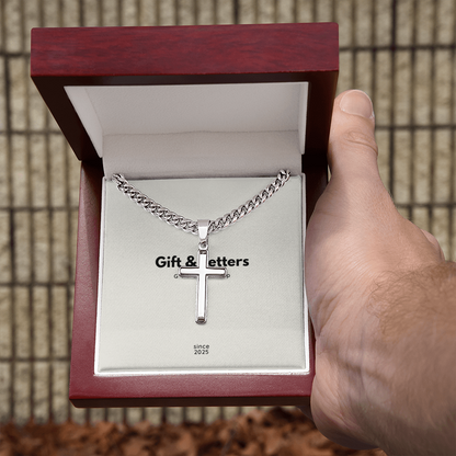 Cross in Chains w/ FREE Engraving