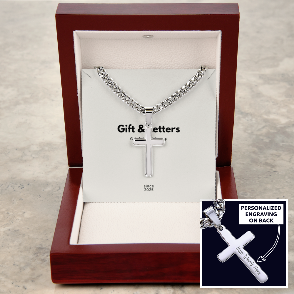 Cross in Chains w/ FREE Engraving
